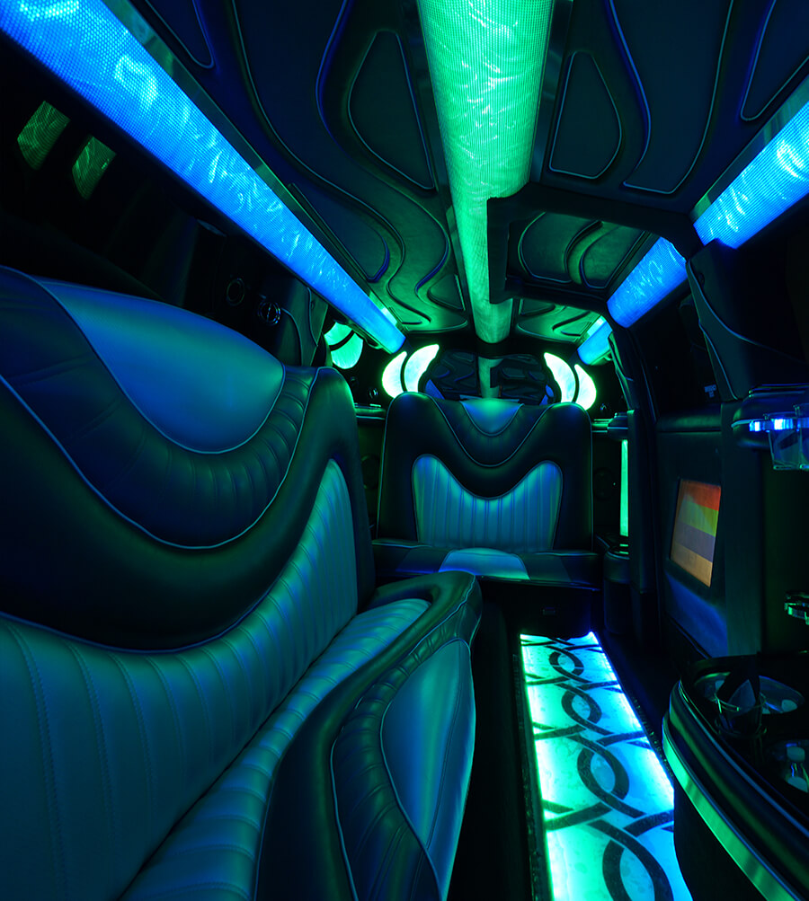 stunning limo interior